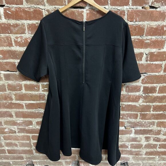 Torrid Black Scuba A-Line Midi Dress 26 Plus Size - Picture 3 of 3